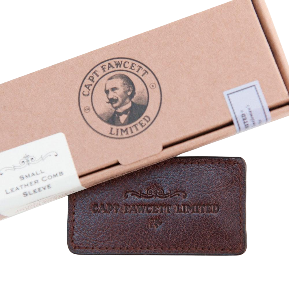Tasche für Schnurrbartkamm (Leder) Bartkämme & Bartbürsten Captain Fawcett