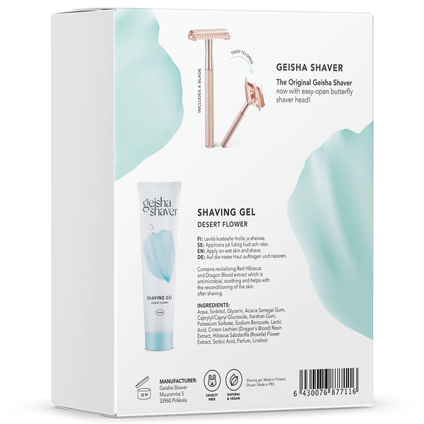 Geisha Shaver Geschenk Box Rasur Set Dick Johnson